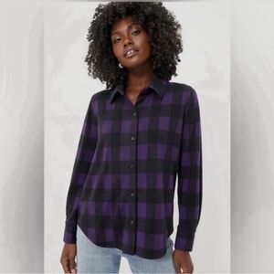 Tuckernuck Purple and Black Checkered Button Down Shirt